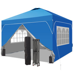 Ainfox 8ft x 8ft Pop Up Canopy Tent with Sidewalls