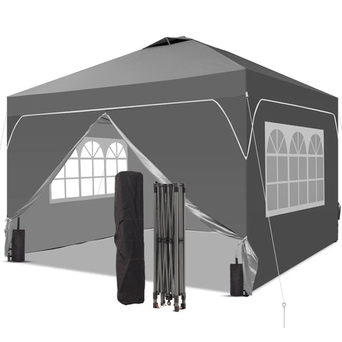 Ainfox 8ft x 8ft Pop Up Canopy Tent with Sidewalls