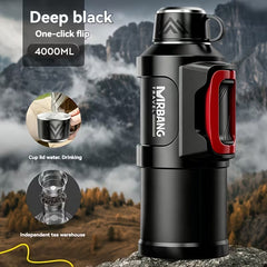135-Ounce Stainless Steel Insulated Water Bottle with Handle