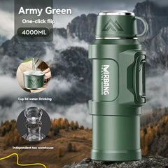 135-Ounce Stainless Steel Insulated Water Bottle with Handle