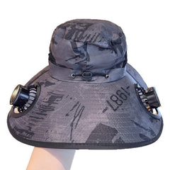 Solar Powered Fan Brim Hat Men’s Outdoor Sunshade Hat