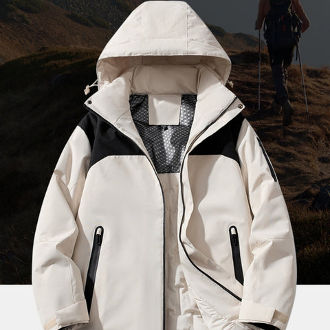 Winter Cotton Padded Fleece Lined Windproof Waterproof Outdoor Jacket