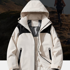 Winter Cotton Padded Fleece Lined Windproof Waterproof Outdoor Jacket