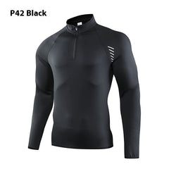 Half Zipper Workout Outdoor Running Quick Dry Athletic Shirt