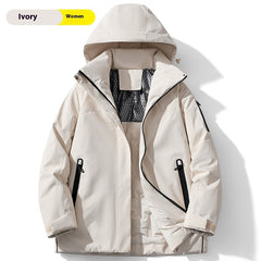 Winter Cotton Padded Fleece Lined Windproof Waterproof Outdoor Jacket