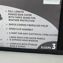 World Famous Sports Front Range Square Dome Tent Three Person