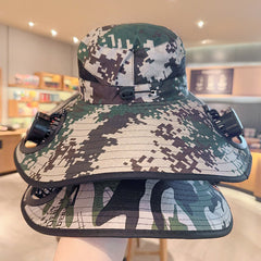 Solar Powered Fan Brim Hat Men’s Outdoor Sunshade Hat