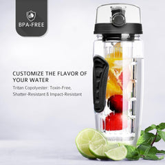 900mlFruit Infuser Water Bottle Juice Shaker Sports Lemon Water Bottle Fitness Sport Fruit Drinking Bottles Gadget For Fitness Sport and Excerises In Modern New Trend Design