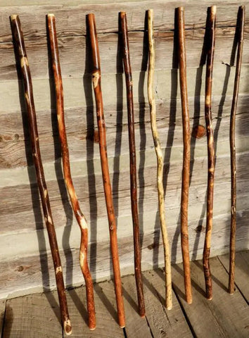 Handmade Ozark Hardwood Hiking Stick Heavy Duty Trekking Staff