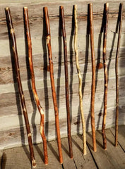 Handmade Ozark Hardwood Hiking Stick Heavy Duty Trekking Staff