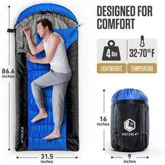 XXL Sleeping Bag for Big Tall Campers Outdoor Comfort