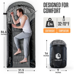 XXL Sleeping Bag for Big Tall Campers Outdoor Comfort