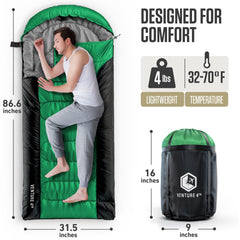 XXL Sleeping Bag for Big Tall Campers Outdoor Comfort