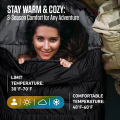 XXL Sleeping Bag for Big Tall Campers Outdoor Comfort