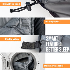 XXL Sleeping Bag for Big Tall Campers Outdoor Comfort