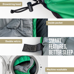XXL Sleeping Bag for Big Tall Campers Outdoor Comfort