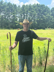 Handmade Ozark Hardwood Hiking Stick Heavy Duty Trekking Staff