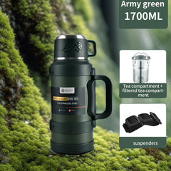 Multi-Size - Insulated Water Bottle Stainless Steel Thermos Mug Handle