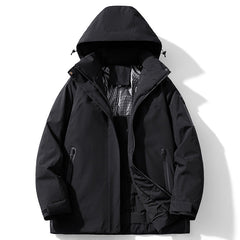 Winter Cotton Padded Fleece Lined Windproof Waterproof Outdoor Jacket