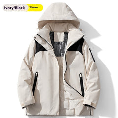 Winter Cotton Padded Fleece Lined Windproof Waterproof Outdoor Jacket