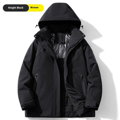Winter Cotton Padded Fleece Lined Windproof Waterproof Outdoor Jacket