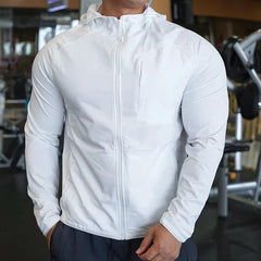 Men's Nylon Zip Hoodie – Outdoor Training Jacket
