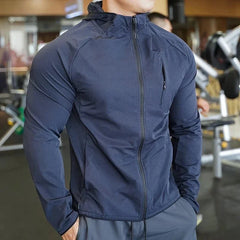 Men's Nylon Zip Hoodie – Outdoor Training Jacket