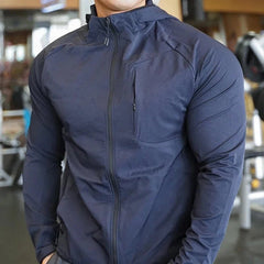 Men's Nylon Zip Hoodie – Outdoor Training Jacket