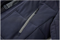 Men’s Long Winter Hooded Coat Thick Warm Windproof Jacket