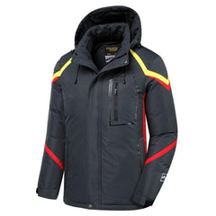 Men’s Blue Winter Ski Jacket Warm Waterproof Fleece Hooded