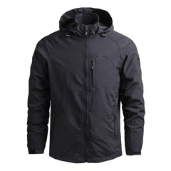 Men Outdoor Hiking Jackets Waterproof Hooded Windbreaker Coat Vintage New Fashion Design Hooded Lightweight Jacket For Men Autumn New Casual Jacket Tactical Men Jackets 5XL