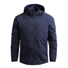 Men Outdoor Hiking Jackets Waterproof Hooded Windbreaker Coat Vintage New Fashion Design Hooded Lightweight Jacket For Men Autumn New Casual Jacket Tactical Men Jackets 5XL