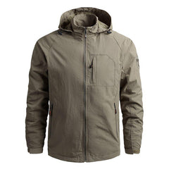 Men Outdoor Hiking Jackets Waterproof Hooded Windbreaker Coat Vintage New Fashion Design Hooded Lightweight Jacket For Men Autumn New Casual Jacket Tactical Men Jackets 5XL