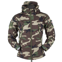 Men’s Outdoor Fleece Jacket Waterproof Windproof Thermal Hooded Coat