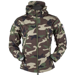 Men’s Outdoor Fleece Jacket Waterproof Windproof Thermal Hooded Coat
