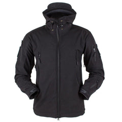 Men’s Outdoor Fleece Jacket Waterproof Windproof Thermal Hooded Coat
