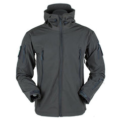 Men’s Outdoor Fleece Jacket Waterproof Windproof Thermal Hooded Coat