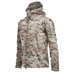 Men’s Outdoor Fleece Jacket Waterproof Windproof Thermal Hooded Coat