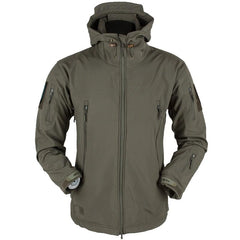 Men’s Outdoor Fleece Jacket Waterproof Windproof Thermal Hooded Coat