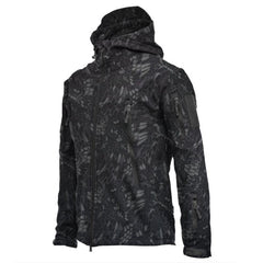 Men’s Outdoor Fleece Jacket Waterproof Windproof Thermal Hooded Coat