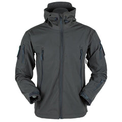 Men’s Outdoor Fleece Jacket Waterproof Windproof Thermal Hooded Coat