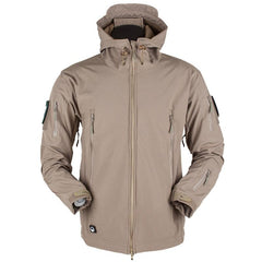 Men’s Outdoor Fleece Jacket Waterproof Windproof Thermal Hooded Coat