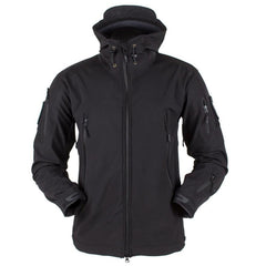 Men’s Outdoor Fleece Jacket Waterproof Windproof Thermal Hooded Coat