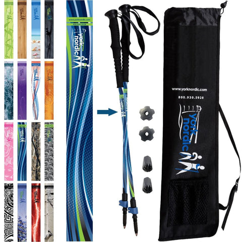 Official Casual Trek Hiking Walking Poles Pair with Travel Bag