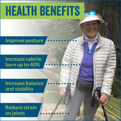 Official Casual Trek Hiking Walking Poles Pair with Travel Bag