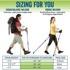 Travel Folding Walking Hiking Poles with Rubber Feet Baskets Bag